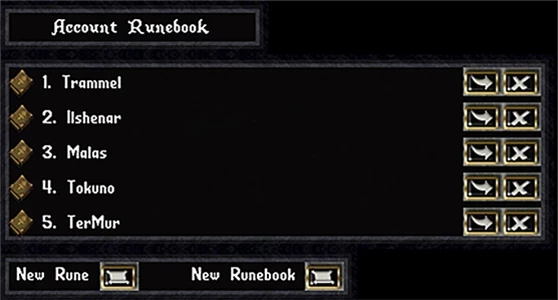 Ultima Online Free Server Account Runebook