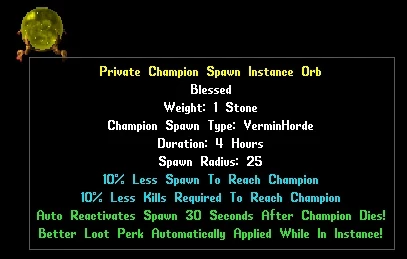 Instanced Private Champion Spawns